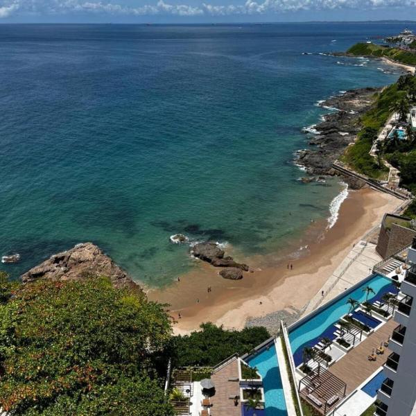 Apartamento alto padrão Salvador BC1309 Pé na Areia Vista Mar Barra Ondina