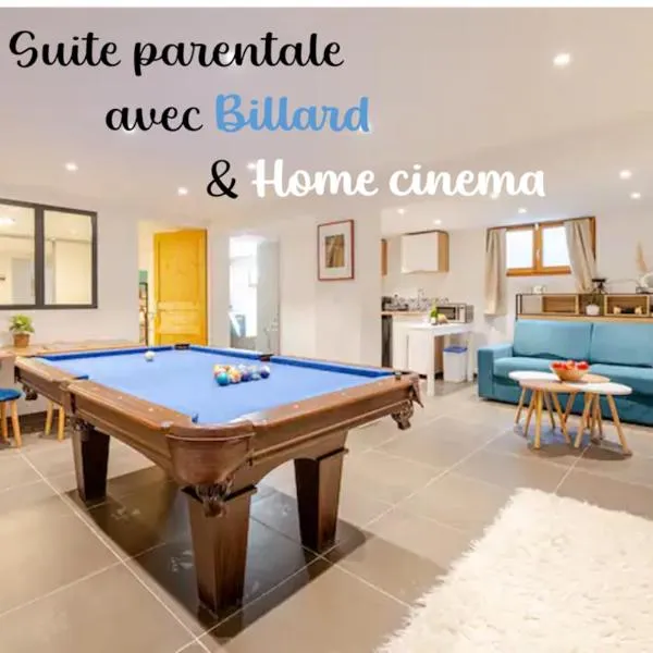 Logement avec billard, home cinéma et terrasse privatisés, hotel v destinaci Neuvecelle