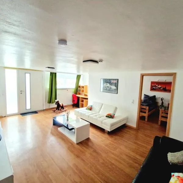 Schöne Wohnung mit Garten nahe schweizer Grenze, hotel in Küssaberg