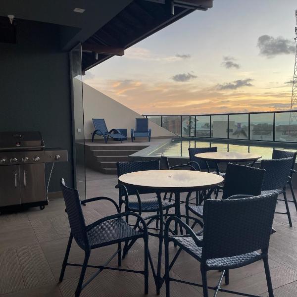 Apto a 110m da praia, Rooftop com piscina & sauna em Porto de Galinhas - Foto 5