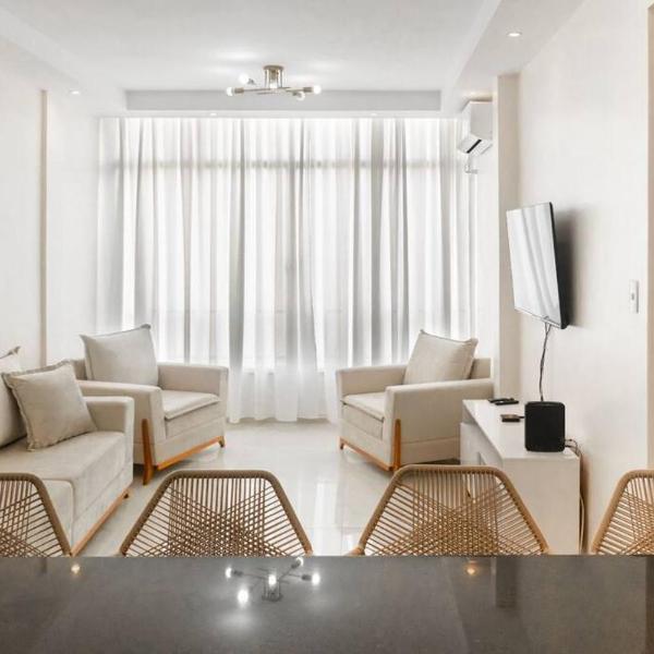 Apt Copacabana 1 quadra praia vista parcial mar