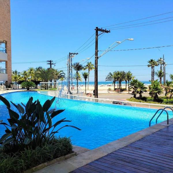 Resort-Beira-mar com piscina, ar-condicionado e 2 suítes