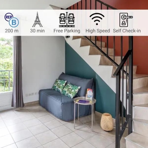 Le Duplex , Proche Gare RER, Parking, Arrivée autonome, hotel v destinácii Palaiseau