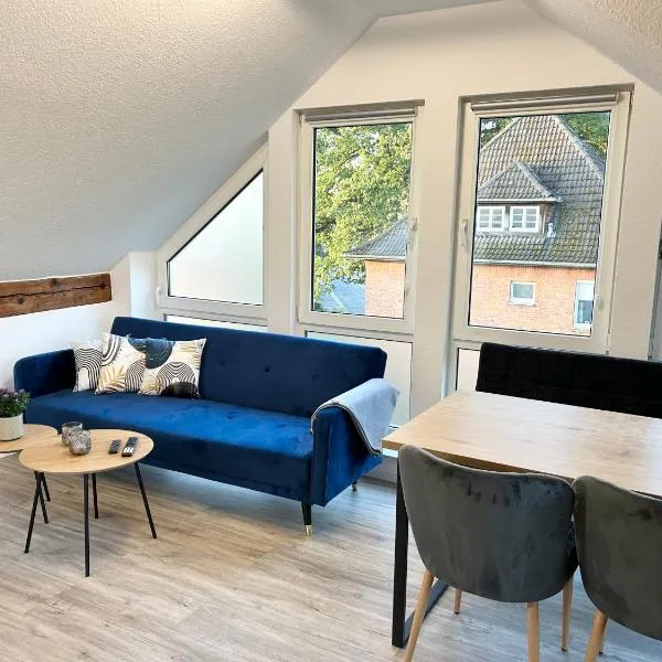 LGH-Moderne, ruhige Wohnung, Nähe zum Flughafen und Autobahn, 24h-self-check-in, vollausgestattet, DisneyPlus, Waschmaschine, hotel in Langenhagen