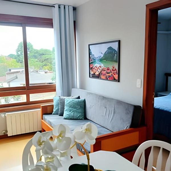Apto Gramado a pé! Ar cond, Tv Smart, Wi-fi, Vaga!
