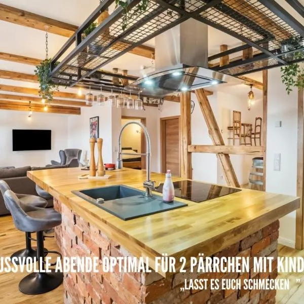 HARZER HEALING CENTER 2024 Romantische Landhauswohnung mit Fussbodenheizung,XXL Kochinsel,XXL Regenduschen,Modern,Hochwertig,Persönlich,Vollausgestattet, khách sạn ở Elbingerode