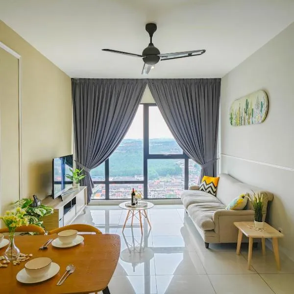 2BR WIFI, Mid Valley, Mosaic Southkey, 5-7 pax, 7 mins to CIQ, hotel in Johor Bahru