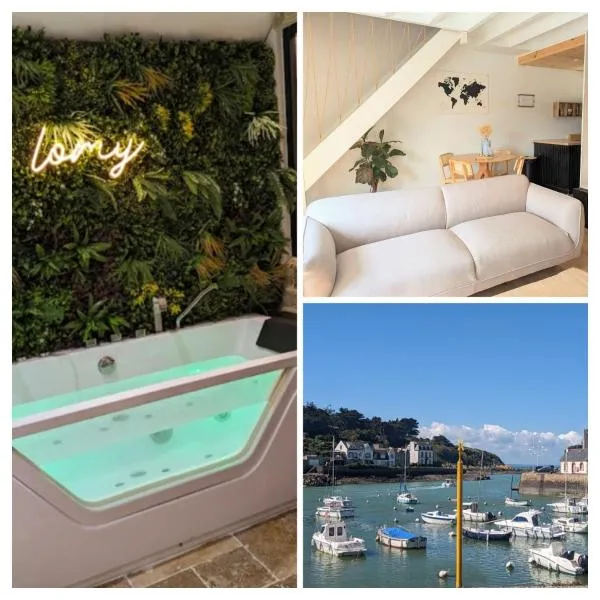 Duplex Lomy vue sur le port avec Sauna-balneo-5mn plage – hotel w mieście Pléneuf-Val-André