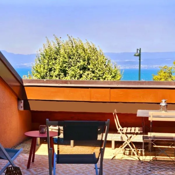 Thonon plage terrasse et parking, hotel in Thonon-les-Bains