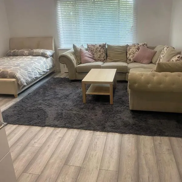 Lovely Modern studio flat with jacuzzi bath free parking, hotel em Stanwell