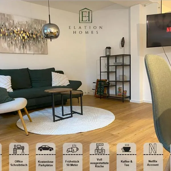 traumhafte Business & Relax Wohnung direkt im Stadtkern Oettingens by Elation Homes, hotel v destinaci Oettingen in Bayern