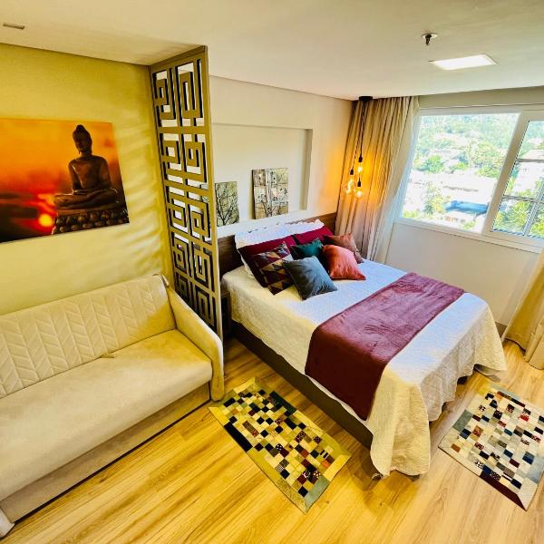 Studio luxo Granja Brasil cozinha completa flat - Itaipava