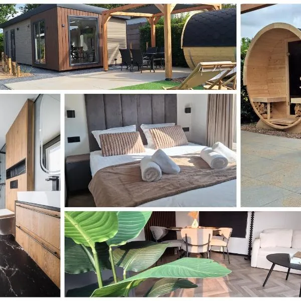'Relax Lodge Sea' - Wellness lodge in Zeeland - Private Sauna - Airco - Garden - Outdoor Swimming pool - Free Wifi, Towels & Bed linen, hotel v destinaci heinkenszand
