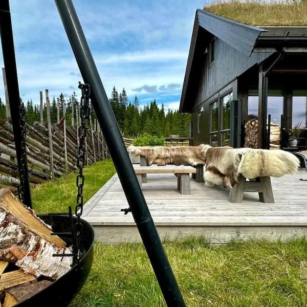 High standard cabin at Sjusjøen sauna, hot tub & ski trails right outside, מלון בRingsaker