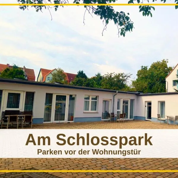 FeWo Urban Gotha-Apartment Ekhof- Am Schlosspark- Parken an der der Tür- Barrierefrei, 900 Meter zum Bahnhof - Wallbox, Hotel in Gotha