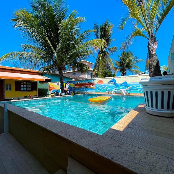 Recantos Pinheiros - Casa inteira, até 15 hóspedes - Piscina privativa, sinuca, ar condicionado e TVs nos 4 quartos - Condomínio Orla 500, lado praia - Unamar, Cabo Frio-RJ - Foto 4