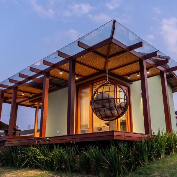 Cabana com Banheira e Vista de Montanhas em Cunha