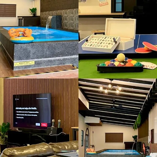 Villa Klebang Beach 25Pax 6Bedroom Indoor Pool Full AirConditioned near TOWN, hotel in Melaka