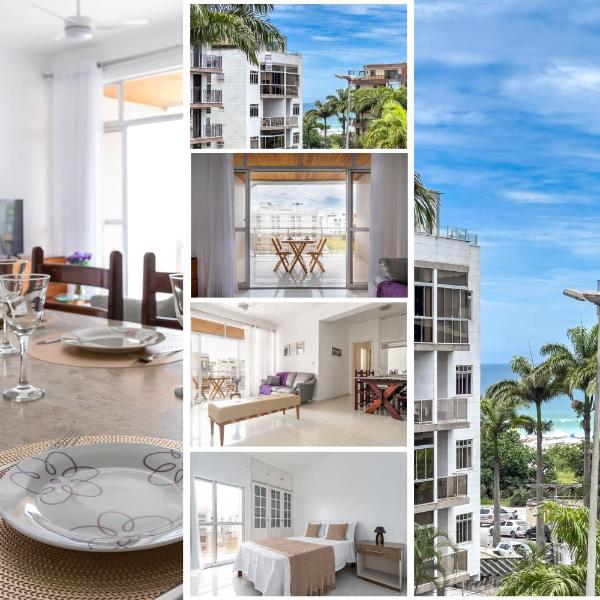 200m da PRAIA DO FORTE com VISTA, GARAGEM, VARANDAS e Wi-Fi 250 MEGAS