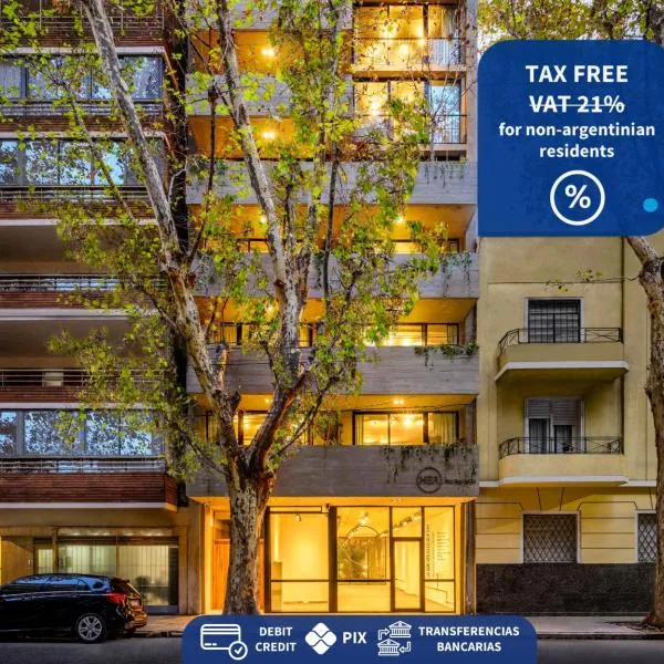 Deluxe Apartments in Palermo - by BueRentals、ブエノスアイレスのホテル