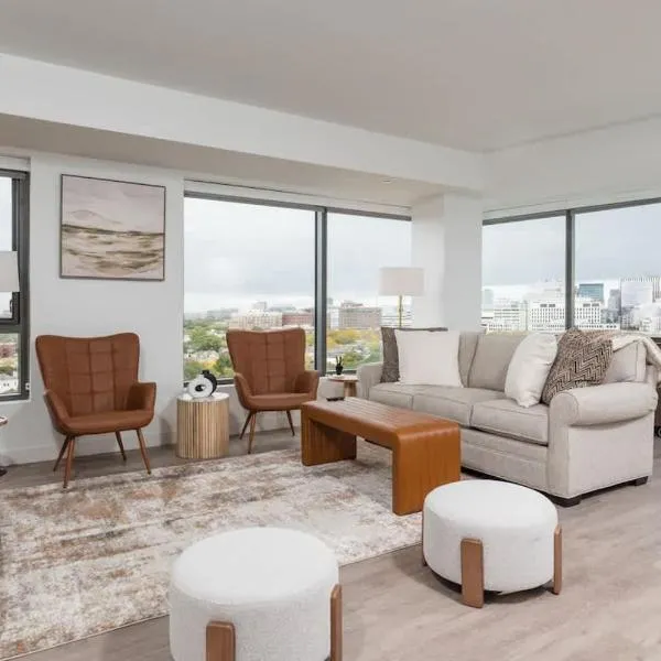 Central Penthouse Harvard MIT Spacious Gym & Work, hotel a Cambridge
