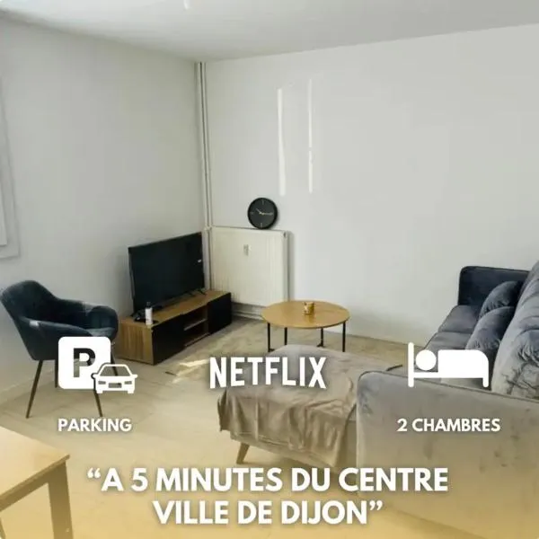 Appartement parking proche Dijon centre, hotel v destinaci Longvic