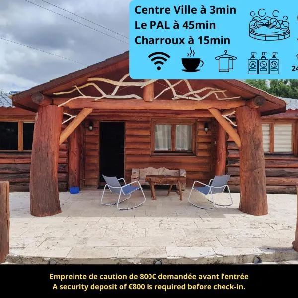 Chalet Le Samoyède - 3 chambres, hotell i Saint-Pourçain-sur-Sioule