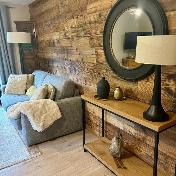 Appartement style chalet avec grande terrasse et parking prive, hotel in Chamonix