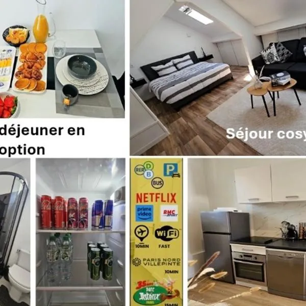 Séjour cosy avec parking privé dans la cour de la maison – hotel w mieście Aulnay-sous-Bois