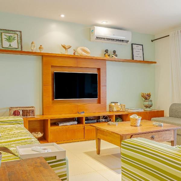 PF89 Apartamento 3 Suítes Pé na Areia, Vista Mar, Vivendas do Farol - Praia do Forte