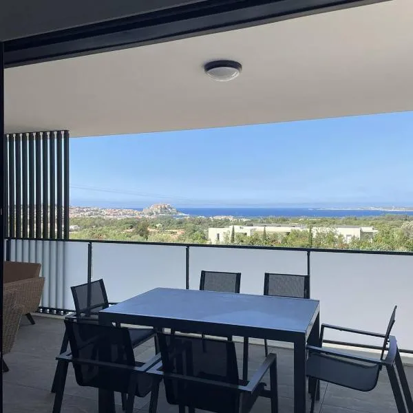 Appartement avec vue panoramique sur la mer, ξενοδοχείο στο Καλβί