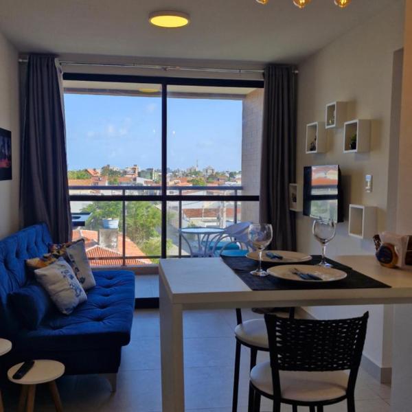 Flat Belo Mar - apto novo com varanda e vista mar - Foto 2