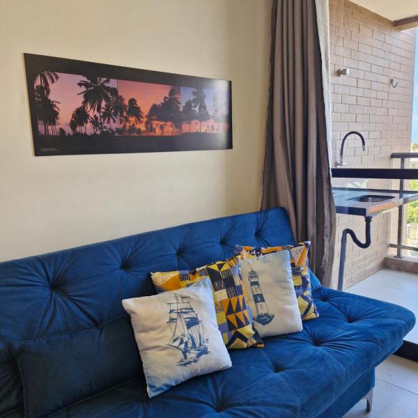 Flat Belo Mar - apto novo com varanda e vista mar - Foto 5