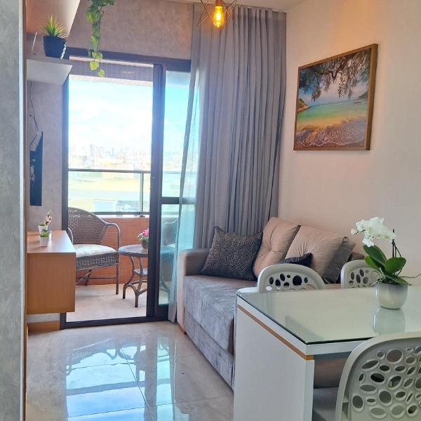 Apartamento Quarto e Sala, varanda, vista mar com infraestrutura - Foto 2