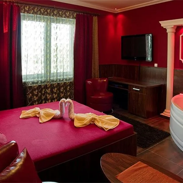 Luxusní pokoj s vířivou vanou, hotel v destinaci Uherské Hradiště