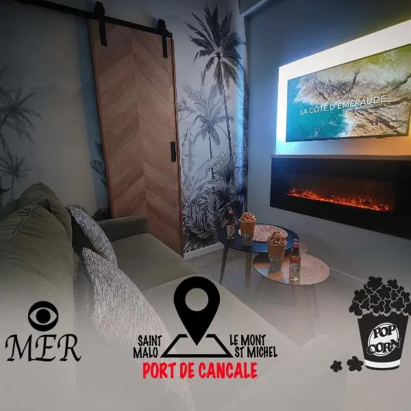 La Belle Mer by MRODBNB - Appart Neuf - Vue Mer - 25m Plage & Resto - Ciné - Cheminée - Popcorn, hotel v destinaci Cancale