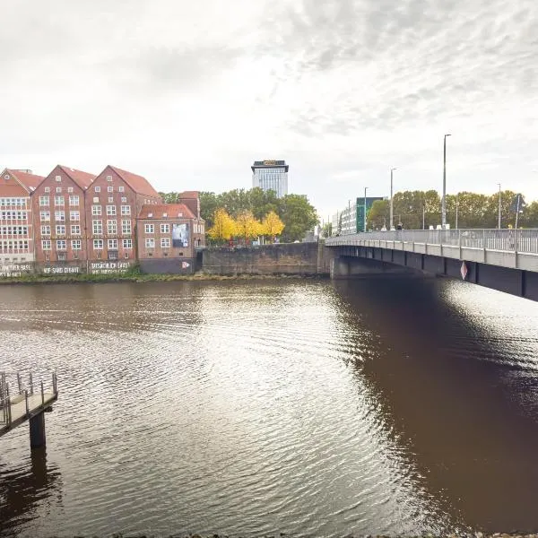 ImmoStay G#3 Zentrales Apartment mit Balkonblick, viešbutis Brėmene