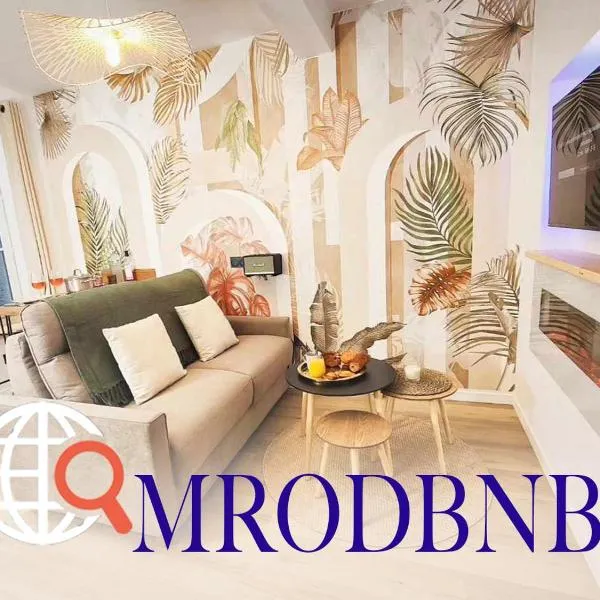 MRODBNB - Appart Neuf - Aperçu Mer - 25m Plage & Resto - Ciné - cheminée - Popcorn, hôtel à Cancale