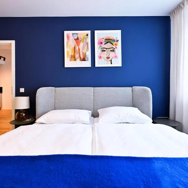 Rosengarten Apartments Fürth, Moderne Serviced Apartments in Citylage, ganze Ferienwohnung 50 m2, nahe Nürnberg, Metro, Sauna, Frühstück & Parkplatz, hotel a Fürth