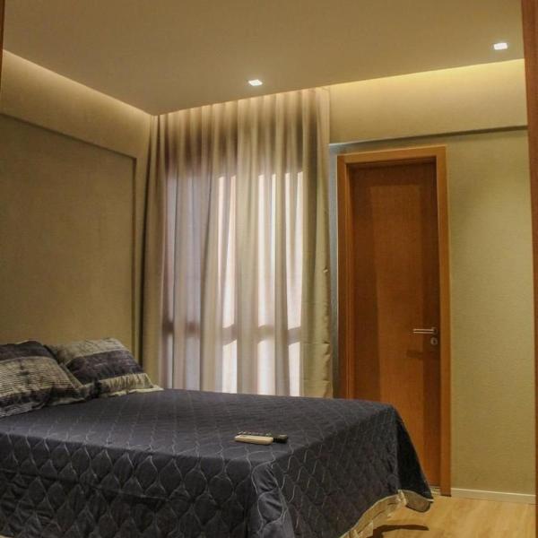 Apartamento 3/4 decorado em condomínio frente mar