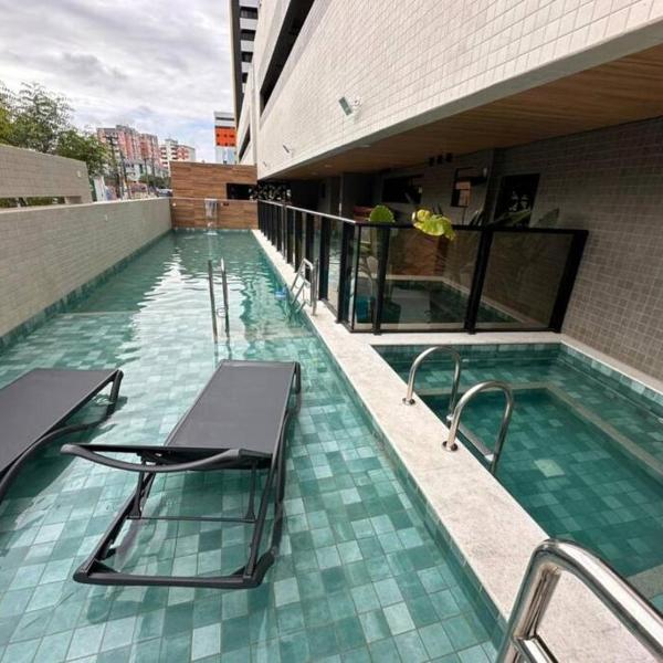 Apartamento quarto e sala a 260m da Praia