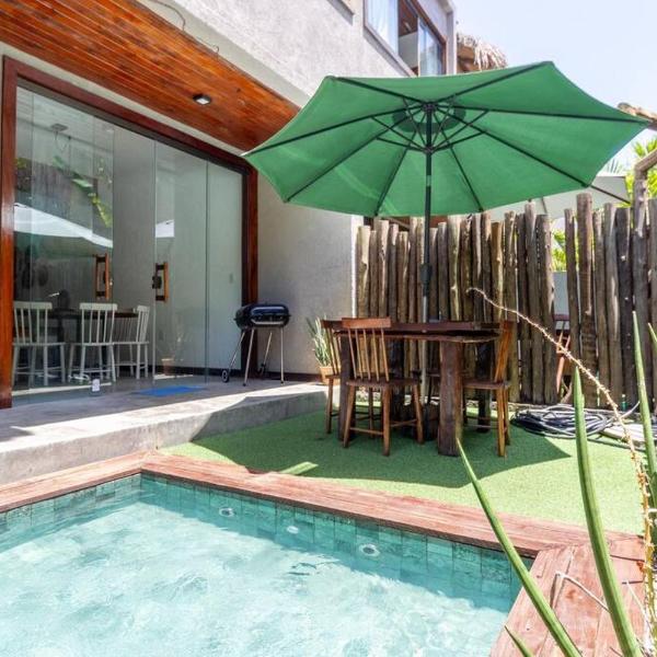 Casa com Piscina 20 metros do mar - Milagres