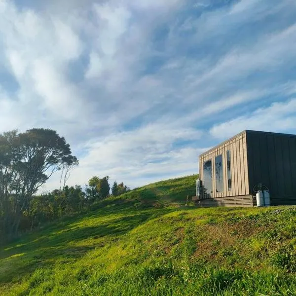 Ngahere Views - Rural Cabin 5 min drive to Raglan township, hotel v destinaci Raglan