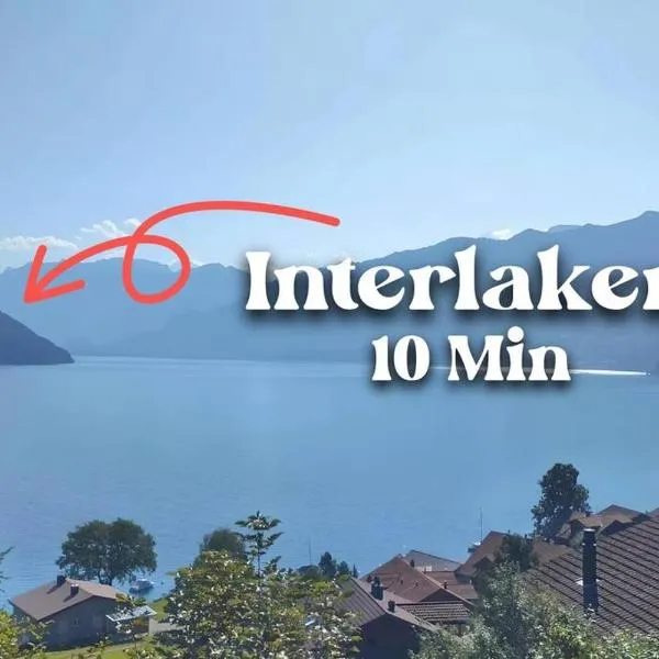 Ruhiges Studio mit Aussicht fast bis nach Interlaken, hotel v destinaci Faulensee