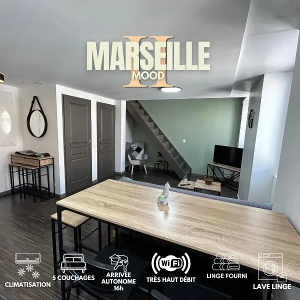 Marseille Mood II - Centre ville - calme - Duplex - 5 couchages - cuisine complète, hotel in Marseille