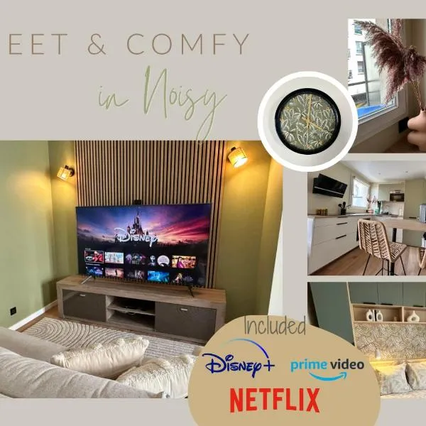 Sweet and comfy in Hyper City center with Netflix, Prime and Disney Plus included, hotel v destinácii Noisy-le-Grand