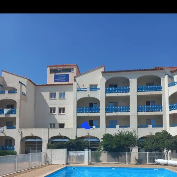 Coquet studio 4 pers, piscine,clim mobile, plage a 300 m,à 5min a pied du Lydia, hotel a Le Barcarès