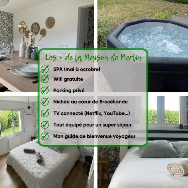 Maison cosy avec jacuzzi, hotel v destinaci Néant-sur-Yvel