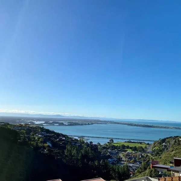 Stunning sea, city & mountain views, 2 bedroom home, free parking, in brand new condition, hotel i Christchurch