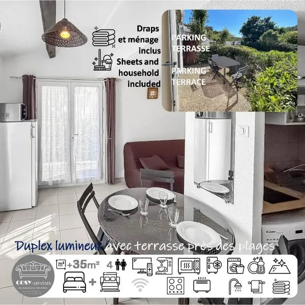 Duplex lumineux avec terrasse près des plages, hotel v destinaci Mandelieu-la-Napoule